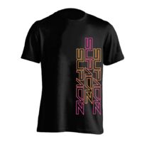 Tricou SUPACAZ - Str8 Up - orange neon / mov neon-XL