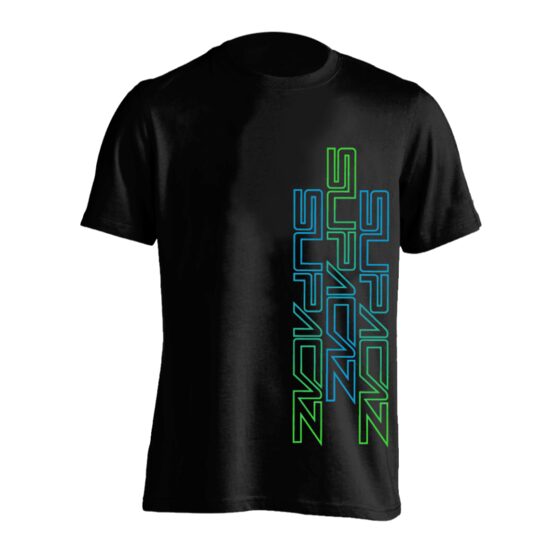 Tricou SUPACAZ - Str8 Up - verde neon / albastru neon-XS