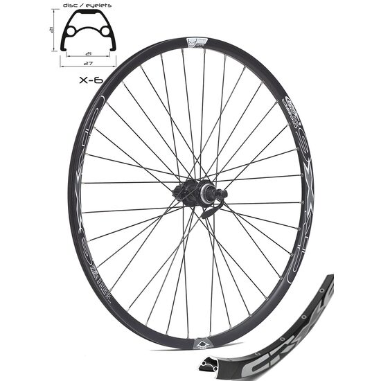 ROATA SPATE CROSSER X6 32H 27.5'' CASETA, QR - FRANA DISC (CENTERLOCK) CU BUTUC SHIMANO TX505 - CAPSATA