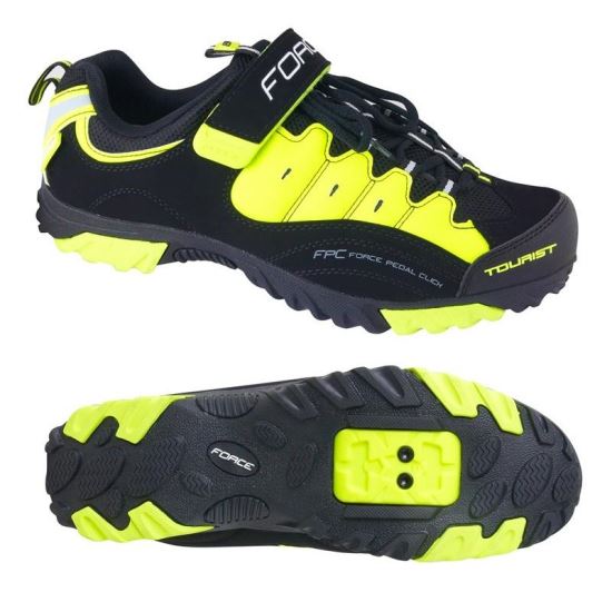 Pantofi Tourist Force negru/fluo