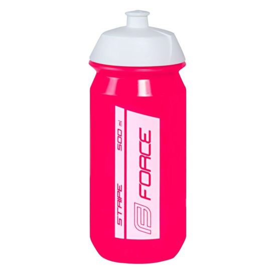 Bidon Force Stripe 0.5l roz/alb