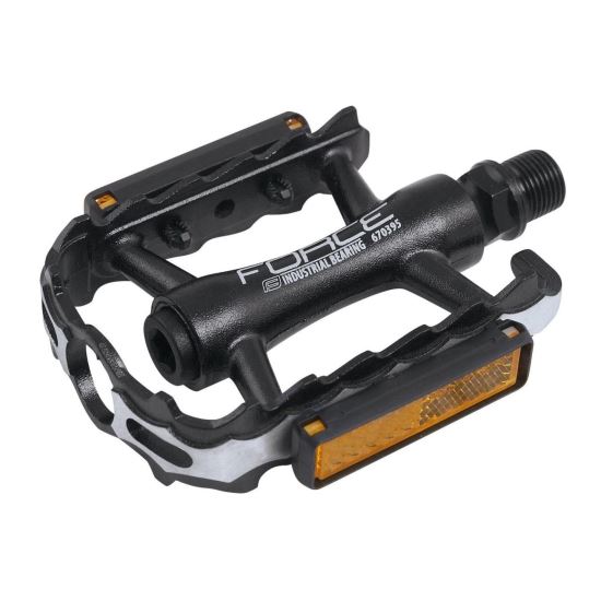 Pedale Force Edge Aluminiu, cu rulmenti, negre