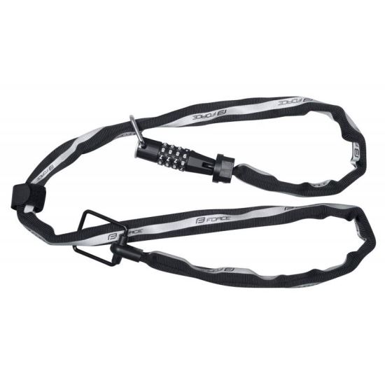 Lacat Force Multi Chain cu cifru 120cm/4mm Negru