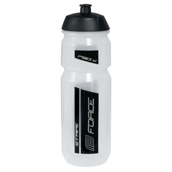 Bidon Force Stripe 0.75l transparent/negru