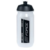 Bidon Force Stripe 0.5l transparent/negru