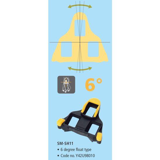 PLACUTE (CLEATS) SPD-SL SM-SH11 Galben - 6 grade