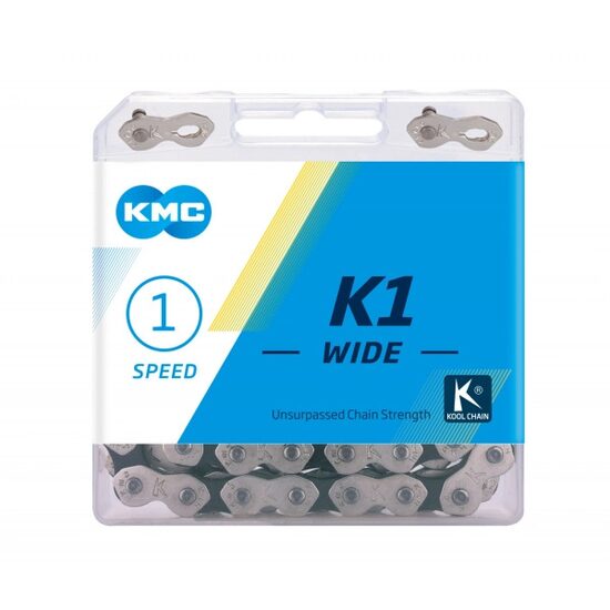 Lant BMX KMC K1 Wide, 110 zale, 1/2"x1/8", negru, 451gr, 98179