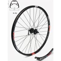 Roata fata 27'' janta Crosser X6 alba, butuc Shimano M475, disc, spite argintii