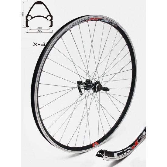 Roata CROSSER X3 36H 28 Spate Disc QR Negru