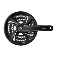 ANGRENAJ PEDALIER SHIMANO TOURNEY FC-TX801, 42X32X22T, BRAT 170MM, PT, 7/8 VIT, PE SPATE, CU CG, COMPATIBIL CHAINCASE, INCL, SURUBURI, NEGRU