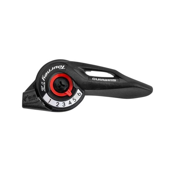 MANETA SCHIMBATOR SHIMANO TOURNEY SL-TZ500-6R - DREAPTA-SPATE, 6 VITEZE, NEGRU