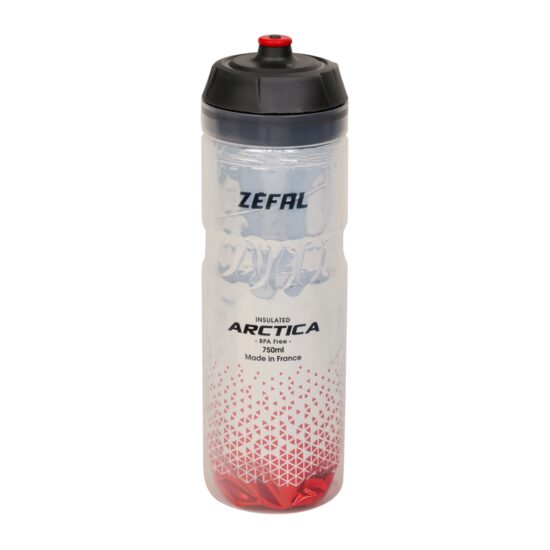 Bidon apa ZEFAL Arctica 750ml -izolat termic, silver/rosu, 1673