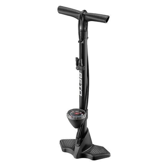 Pompa Beto CMP-155PG7, mare, plastic, cu talpa, cap dublu, manometru, 160psi, neagra