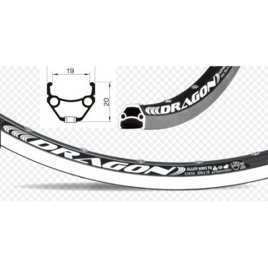 Janta 27.5 650X19 Remerx Dragon capsata, 36H neagra