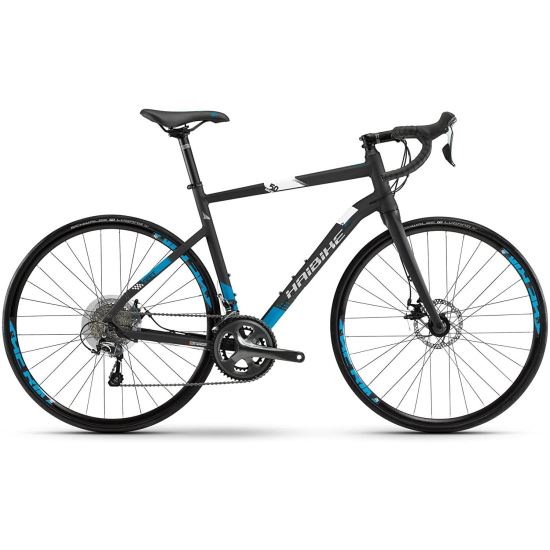 Bicicleta HaiBike 28 Seet Race 5.0 cursiera, negru/gri/albastru, 560 mm