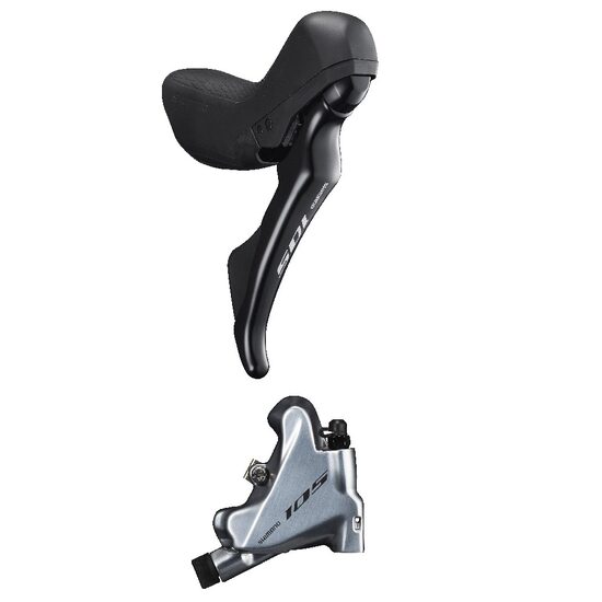 FRANA PE DISC SET ASAMBLAT SHIMANO 105 ST-R7020(R) BR-R7070(R) ARGINTIU