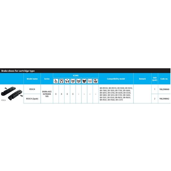 SABOTI DE FRANA SHIMANO BR-9000 R55C4