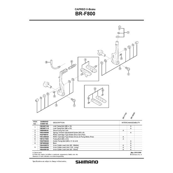 SABOTI DE FRANA SHIMANO BR-F800 R55C 