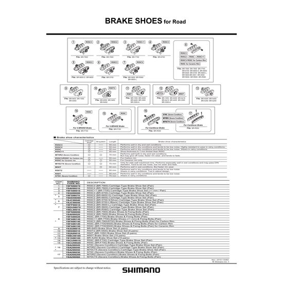 SABOTI DE FRANA SHIMANO BR-R550 