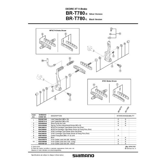 SABOTI DE FRANA SHIMANO BR-T780 