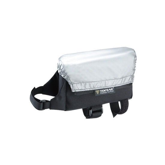 Geanta Borseta Cadru Topeak Vtri Bag All Weather  husa argintie ploaie  prindere curele cadru fata