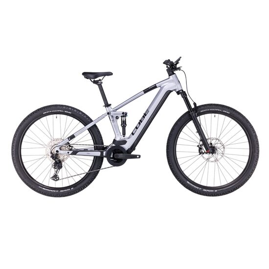 BICICLETA ELECTRICA E-BIKE CUBE STEREO HYBRID 120 RACE 625 Polarsilver Black 2023 cadru L (20") - roti 29"