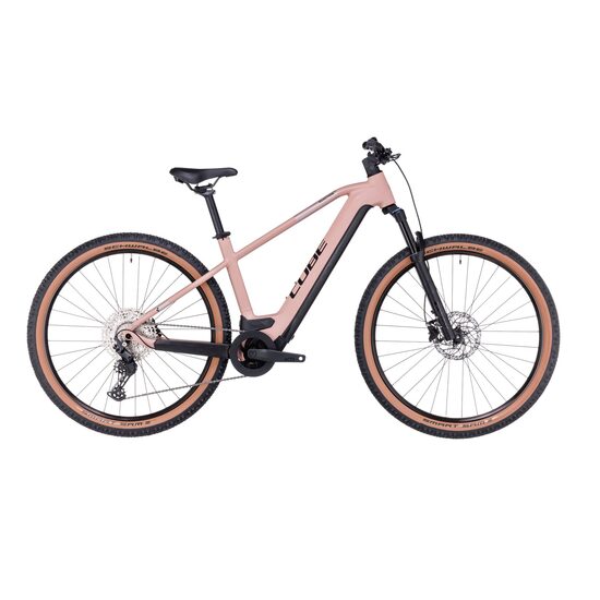 BICICLETA ELECTRICA E-BIKE CUBE REACTION HYBRID PRO 500 Blushrose Silver 2023 cadru M (17") - roti 29"