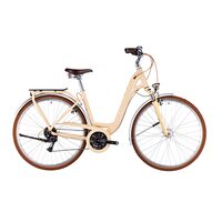 BICICLETA CUBE ELLA RIDE EASY ENTRY HONEY WHITE 2023 M (53 cm)