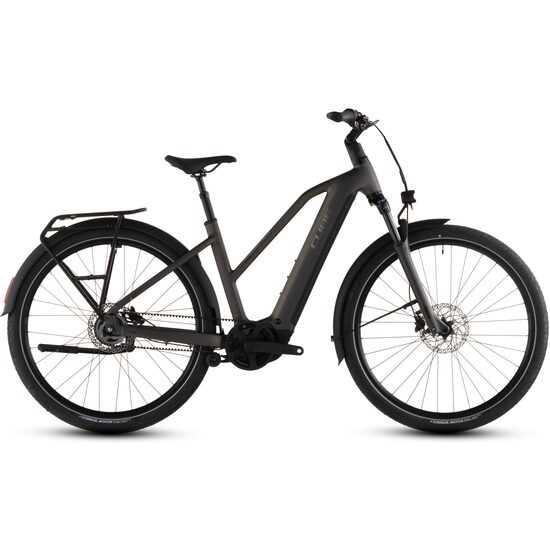 BICICLETA ELECTRICA CUBE TOURING HYBRID COMFORT SLX 800 TRAPEZE CHARCOAL CHROME 2026 54 cm