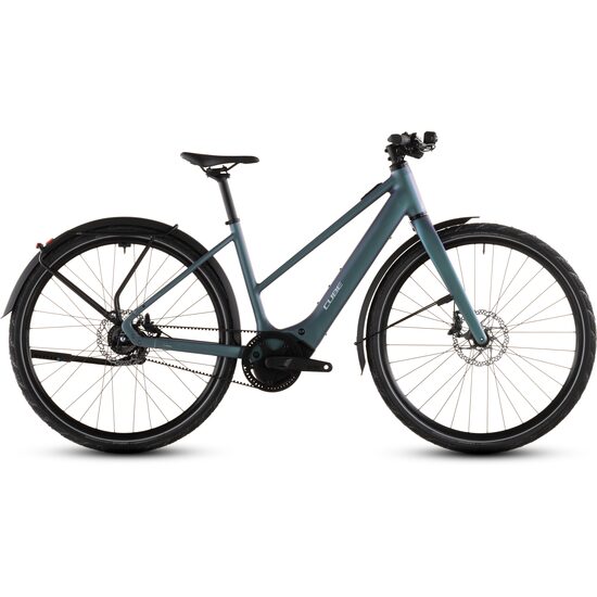 BICICLETA ELECTRICA CUBE EDITOR HYBRID SLT 400X FE TRAPEZE SMARAGDGREY PRISM 2026 50 cm