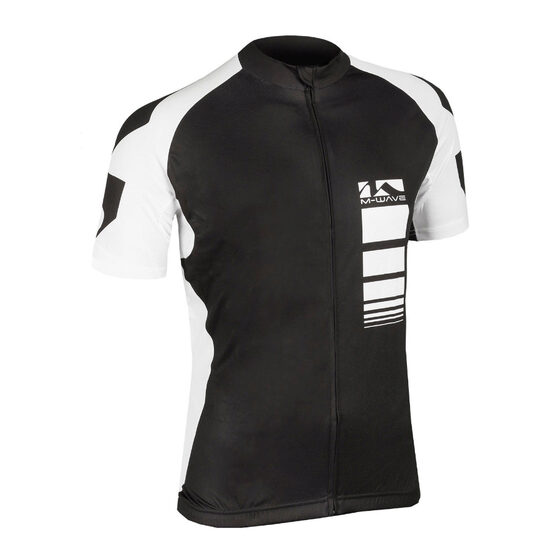 Tricou Ciclism M-WAVE Alb/Negru 