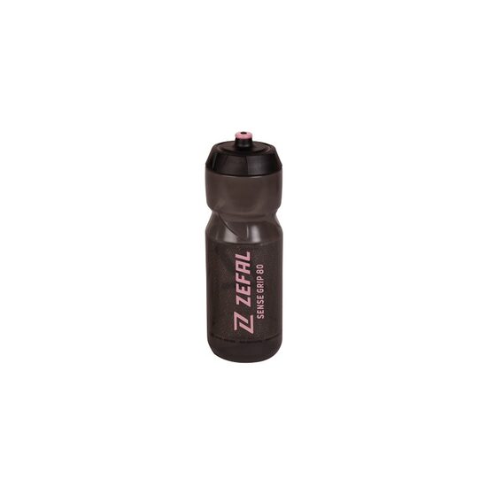 Bidon apa Zefal Sense Grip 80, negru transparent/roz, 1537