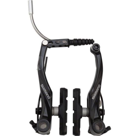 FRANA V-BRAKE SHIMANO ALIVIO BR-T4000, SPATE, X-TYPE (SAIBA SUBTIRE IN EXTERIOR), SABOTI S65T, SURUBURI 16.0/25.0MM, TUBE 90D, NEGRU, AMBALAT IND.