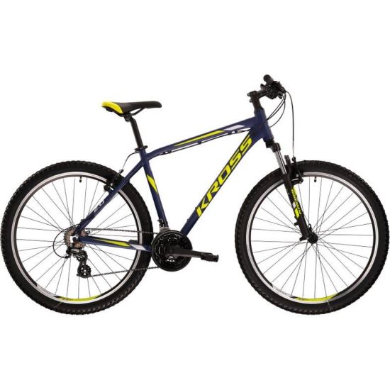Bicicleta KROSS HEXAGON 2.0 27,5" M ALBASTRU-GALBEN 