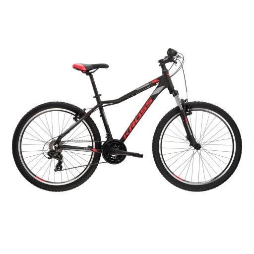 Bicicleta KROSS LEA 1.0 26" M DAMA NEGRU-ROZ-GRI