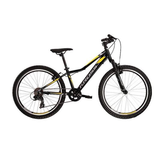 Bicicleta KROSS HEXAGON JR 1.0 24" S NEGRU-GALBEN 