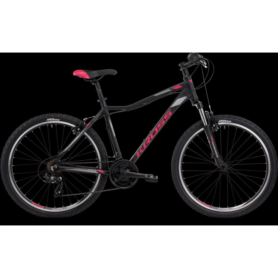 Bicicleta KROSS LEA 1.0 26" S DAMA NEGRU-ROZ 