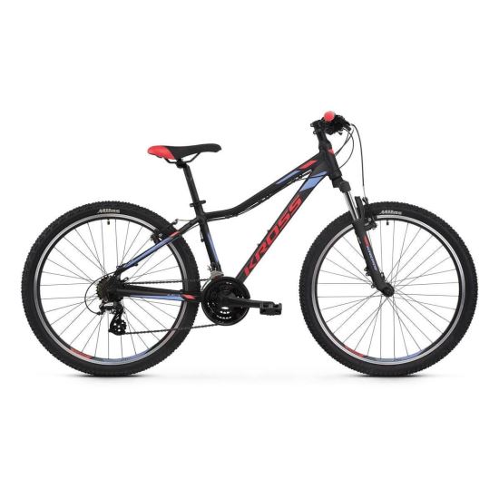 Bicicleta KROSS LEA 1.0 26" XXS DAMA NEGRU-ROZ 